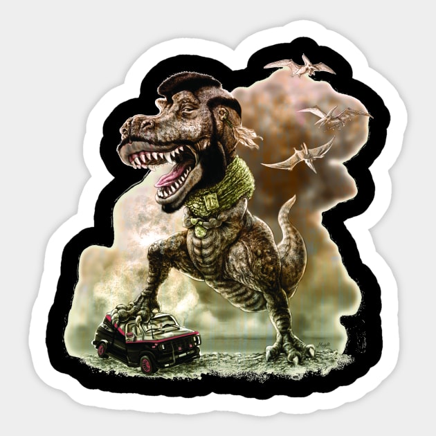 T Wrecks Dinosaur Sticker by Mudge